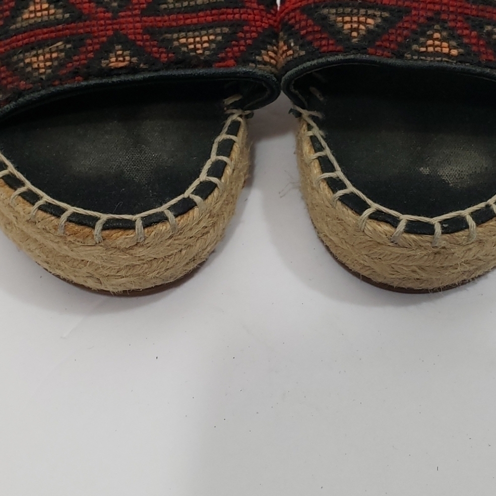 Botkier Jenny Red Triangle Boho Print Slide Sandals 7M - Picture 5 of 10